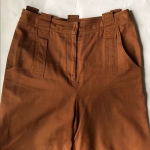 MARYAM NASSIR ZADEH TERRACOTTA CROPPED PANT